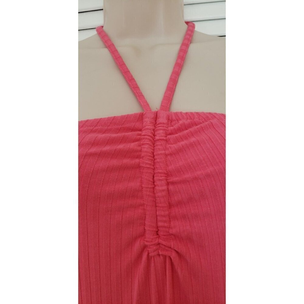 NWT $ 99 1.STATE CENTER RUCHED HALTER KNIT JUNEBERRY MIDI DRESS SZ MEDIUM - Picture 5 of 10